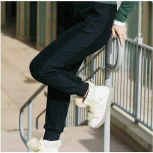 Zyia Joggers Black Fleece Active Pull On Pants Pants Pockets Lounge Size 4XL New